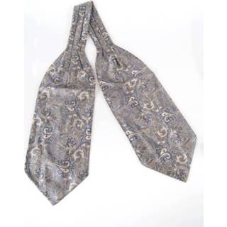 Grijze vrouwen grijs & goude cravat met paisley print