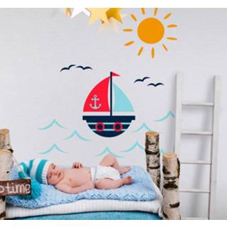 👉 Muursticker nederlands kinderen Muurstickers kinderkamer bootje