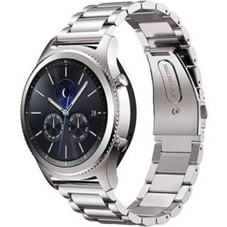👉 Armband druksluiting zilver m zakelijk grijs metalen Just in Case voor Huawei Watch GT 8720007175519