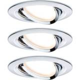 👉 Inbouwlamp chroom LED 19.5 W 230 V (glanzend) Paulmann 93488 Nova Set van 3 4000870934883