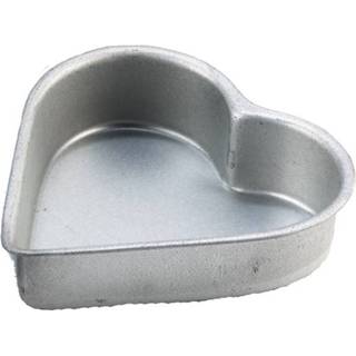 👉 Bakvorm zilvergrijs aluminium junior Heless hartvormige 9,5 cm 4001949001109