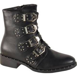 Vrouwen zwart Buckle & Studs Booties