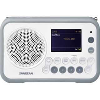👉 Wit steen Sangean DPR-76 DAB+ Transistorradio FM Herlaadbaar Wit, 4711317995229
