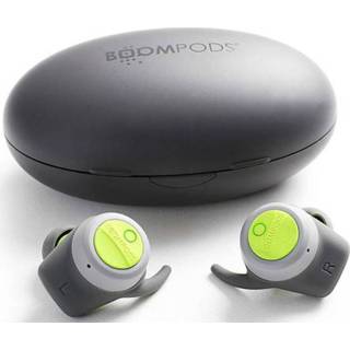 👉 Sport oordopje grijs groen Boompods Boombuds Bluetooth Oordopjes In Ear Bestand tegen zweet, Waterbestendig Grijs, 5081304397084