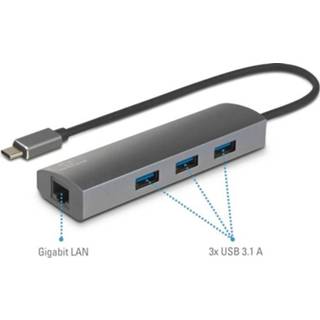 👉 Netwerkadapter Renkforce Netwerkadapter/Hub USB-C USB 3.1, LAN (10/100/1000 MBit/s), 3.0 1 Gbit/s 4053199546275