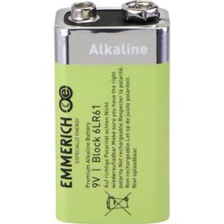 👉 Batterij alkaline 9V (blok) Emmerich 20 stuks 4053199526352