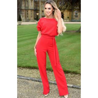 Judith Batwing Jumpsuit Red