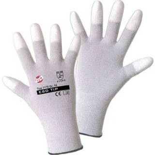 👉 Gebreide handschoen nylon koolstofvezel s L+D worky 1170 ESD fijn handschoenen / met PU-coating Maat (handschoen): 7, 4005781117073