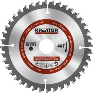 👉 Cirkelzaagblad metaal hout Kreator KRT020507 D120mm 40T | Zaagblad voor cirkelzaag Multi-cut en 5400338072383