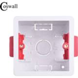 👉 Switch Coswall 1 Gang Dry Lining Box For Gypsum Board Plasterboad 47mm Depth Wall Socket Cassette