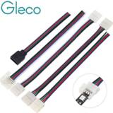 👉 F-connector 5pcs/lot,10cm 4pin 5pin for RGB RGBW RGBWW color strip LED connector wire free soldering 2 end connectors jointing