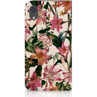 👉 Standcase Apple iPhone Xr Uniek Hoesje Flowers 8718894356654