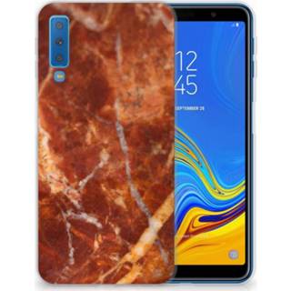 👉 Bruin marmer Samsung Galaxy A7 (2018) TPU Hoesje Design 8720091005952