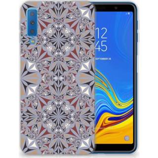 👉 Samsung Galaxy A7 (2018) TPU Hoesje Design Flower Tiles 8720091006676