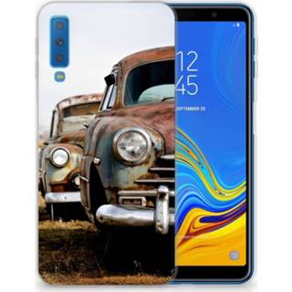 👉 Samsung Galaxy A7 (2018) Uniek TPU Hoesje Vintage Auto 8720091021259