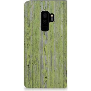 👉 Standcase donkergroen Samsung Galaxy S9 Plus Hoesje Design Green Wood 8720091132245