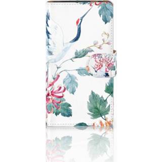 👉 HTC Desire 601 Uniek Boekhoesje Bird Flowers 8720091413610