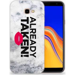 👉 Wit Samsung Galaxy J4 Plus (2018) TPU Hoesje Design Already Taken White 8720091441712