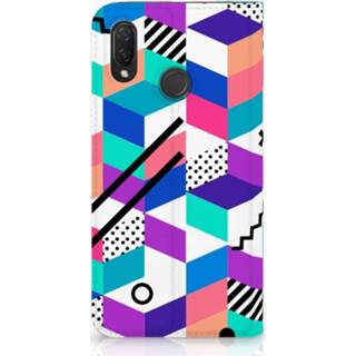 👉 Standcase Huawei P Smart Plus Hoesje Design Blocks Colorful 8720091484603