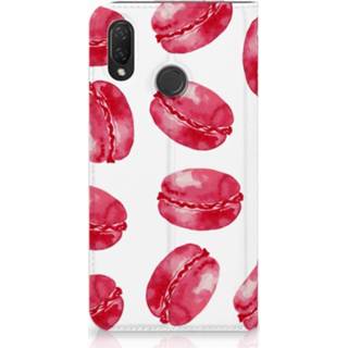 👉 Standcase roze Huawei P Smart Plus Hoesje Design Pink Macarons 8720091485754