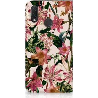 👉 Standcase Huawei P Smart Plus Uniek Hoesje Flowers 8720091512030