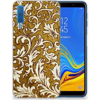 👉 Goud Samsung Galaxy A7 (2018) TPU Hoesje Design Barok 8720091518995