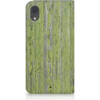 👉 Standcase donkergroen Apple iPhone Xr Hoesje Design Green Wood 8720091529014