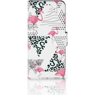 👉 Samsung Galaxy S8 Uniek Boekhoesje Flamingo Triangle 8720091581845