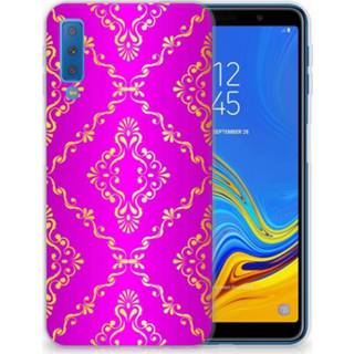 👉 Roze Samsung Galaxy A7 (2018) Uniek TPU Hoesje Barok 8720091712942