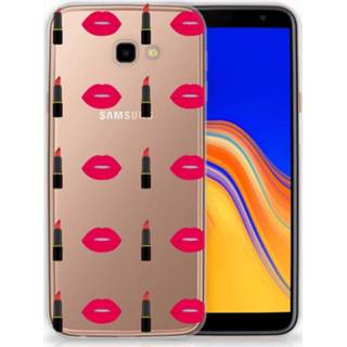 👉 Lippenstift Samsung Galaxy J4 Plus (2018) TPU Hoesje Design Lipstick Kiss 8720091911529