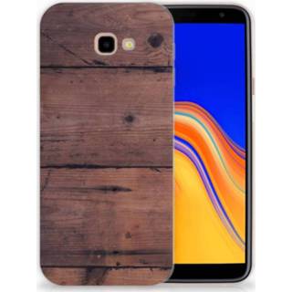 👉 Samsung Galaxy J4 Plus (2018) Uniek TPU Hoesje Old Wood 8720091976528