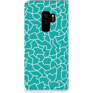 👉 Standcase blauw Samsung Galaxy S9 Plus Hoesje Design Cracks Blue 8720091990890