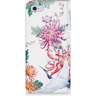 👉 Standcase Apple iPhone 6 | 6s Uniek Hoesje Bird Flowers 8718894988466