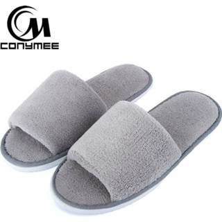 👉 Slippers vrouwen CONYMEE Woman House Soft Floor Shoes Pantufas Men Women Coral Velvet Warm Sneakers Winter Plush Indoor Home Slipper