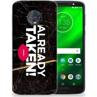 👉 Zwart Motorola Moto G6 Plus TPU Hoesje Design Already Taken Black 8718894633304