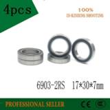 👉 Bearing 4pcs 6903-2RS Thin Section 6903 2RS Ball 6903RS 17*30*7MM Deep Groove Bearings for bicycle parts