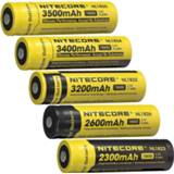 👉 Zaklamp 100% Original NITECORE NL1823/NL1826/NL1832/NL1834/NL1835 3.7V Li-ion Protected Battery Button Top for 18650 Type Flashlights