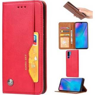 👉 Portemonnee rood Card Set Huawei P30 Pro Wallet Case - 5712580004013