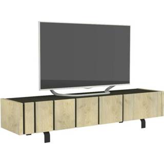 👉 Eiken spaanplaat Tv Meubel Rush 190 cm breed - Naturel