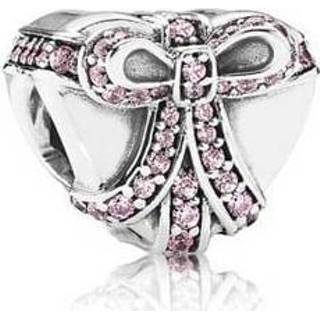 👉 Bedel zilver familie active roze Pandora 'Hart met strik' 791423PCZ 5700302279757