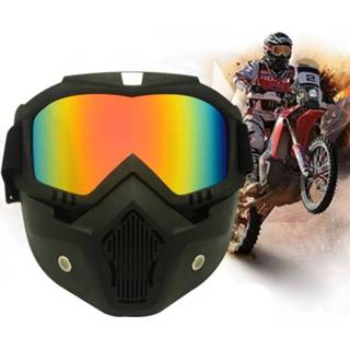 👉 Motorfiet rood Motorfiets Off-road helm masker afneembare winddicht bril Glasses(Red) 6953645020923
