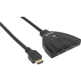 👉 HDMI switche mannen Manhattan 207874 3 poorten HDMI-switch Ultra HD-geschikt 4096 x 2160 pix 766623207874