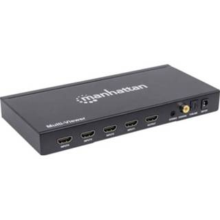 👉 HDMI switche mannen Manhattan 207881 4 poorten HDMI-switch met afstandsbediening 1920 x 1080 pix 766623207881