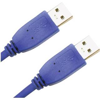 👉 Blauw JJ JouJye USB 3.0 Aansluitkabel [1x stekker A - 1x A] 1 m 4711213205347