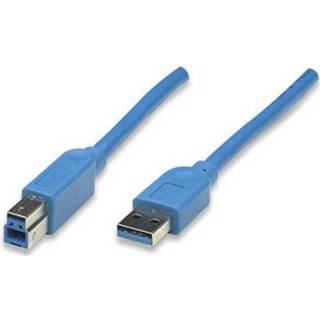 👉 Blauw TECHly USB 3.0 Aansluitkabel [1x stekker A - 1x B] 0.5 m Vergulde steekcontacten 8057685306219