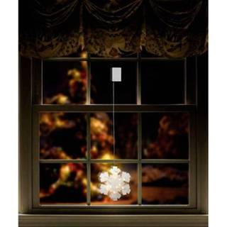 👉 Raamdecoratie Sneeuwvlok Warm-wit LED Transparant Polarlite LBA-50-017