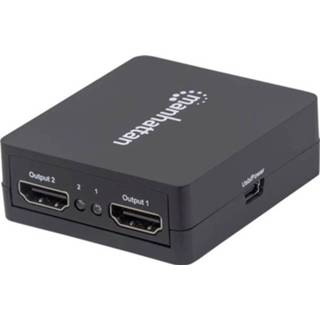 👉 Zwart mannen HDMI-splitter 2 poorten Manhattan 207652 1920 x 1080 pix 766623207652