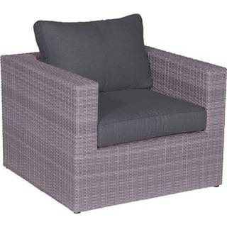 Loungestoel grijs wicker vlechtwerk Garden Impressions Orangebird lounge stoel organic grey 8713002056396