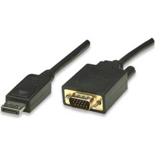 👉 DisplayPort zwart TECHly / VGA Aansluitkabel [1x stekker - 1x VGA-stekker] 3 m 8057685304352