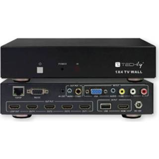 👉 HDMI-Matrix-splitter 4 poorten TECHly IDATA-HDMI-MX14 1920 x 1080 pix 8054529025695